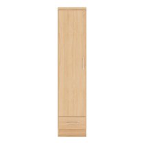 Mack Wooden Wardrobe With 1 Door 1 Drawer In Sonoma Oak