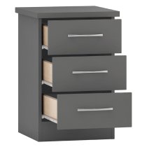 Mack Wooden Furniture Set With 2 Doors Wardrobe In Grey