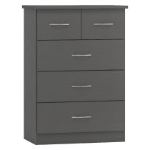 Mack Wooden Furniture Set With 2 Doors Wardrobe In Grey