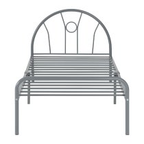 Natick Metal Single Bed In Silver