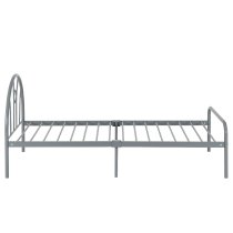 Natick Metal Single Bed In Silver