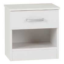 Pana Wooden Bedside Cabinet With 1 Drawer In White