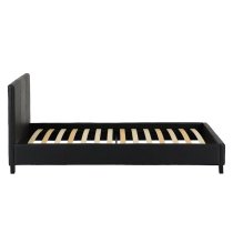 Prenon Faux Leather Single Bed In Black