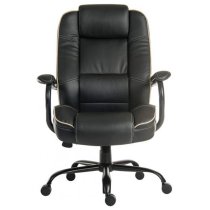 Glendora Bonded Leather Home And Office Chair In Black