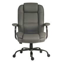 Glendora Bonded Leather Home And Office Chair In Grey