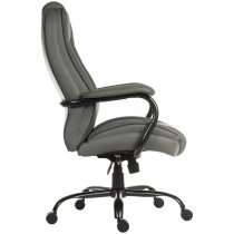 Glendora Bonded Leather Home And Office Chair In Grey