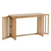 Radstock Foldaway Wooden Dining Table With 2 Oak Stools