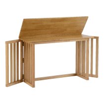 Radstock Foldaway Wooden Dining Table With 2 Oak Stools