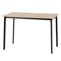 Rexford Wooden Dining Table With 4 Chairs In Light Oak And Black