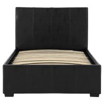 Wick Faux Leather Storage Ottoman Single Bed In Black