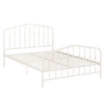 Wick Metal King Size Bed In White