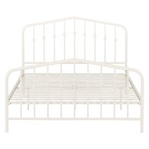 Wick Metal King Size Bed In White