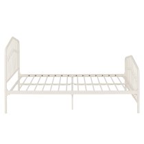 Wick Metal King Size Bed In White