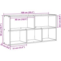 Kinston Wooden Wall Shelf With 5 Shelves In Sonoma Oak