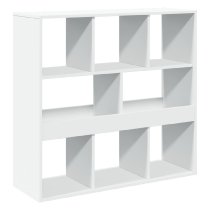 Ames Wooden Bookcase With 8 Compartment In White