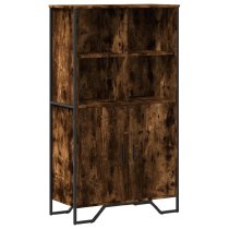 Avondale Wooden Highboard With 2 Doors In Smoked Oak