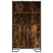 Avondale Wooden Highboard With 2 Doors In Smoked Oak