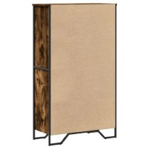 Avondale Wooden Highboard With 2 Doors In Smoked Oak