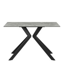 Azido Ceramic Rectangular Console Table In Matte Grey