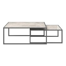 Barrie Ceramic Nesting Coffee Tables In Light Grey