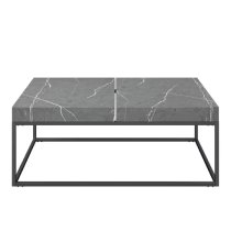 Danbury Wooden Rectangular Coffee Table In Grey Marble Effect