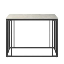 Cabazon Ceramic Console Table With Black Frame In Grey