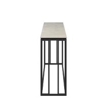 Cabazon Ceramic Console Table With Black Frame In Grey