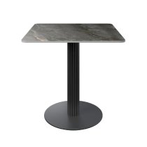 Cadillac Ceramic Square Dining Table In Gloss Grey