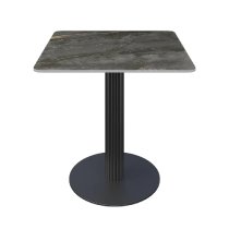 Cadillac Ceramic Square Dining Table In Gloss Grey