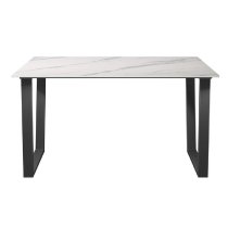 Caldwell Ceramic Rectangular Dining Table In White