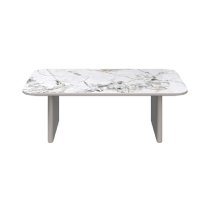 Madrid Ceramic Rectangular Coffee Table In Gloss White