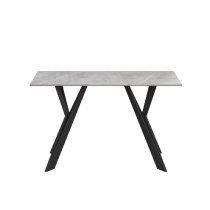 Mandan Ceramic Rectangular Console Table In Mid Grey