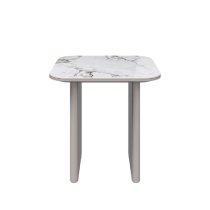 Madrid Ceramic Square Side Table In White