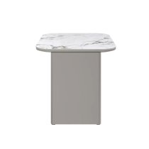 Madrid Ceramic Square Side Table In White