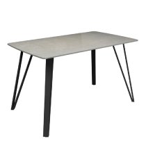 Raleigh Ceramic Rectangular Dining Table In Grey