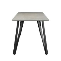 Raleigh Ceramic Rectangular Dining Table In Grey