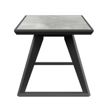 Sahuarita Ceramic Square Side Table In Grey