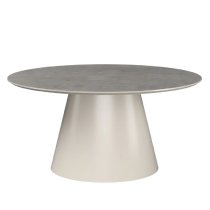 Safford Wooden Oval Dining Table In Light Grey