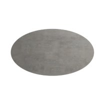 Safford Wooden Oval Dining Table In Light Grey