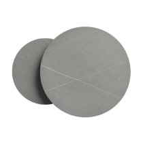 Zillah Ceramic Nesting Coffee Tables In Grey Marble Effect