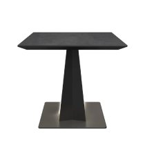 Wailuku Ceramic Square Side Table In Slate Grey