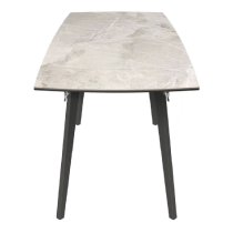 Vacaville Ceramic Pull Out Extending Dining Table In Light Grey