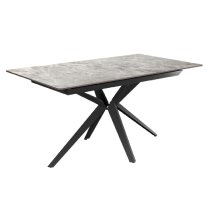 Vashon Ceramic Pull Out Extending Dining Table In Grey