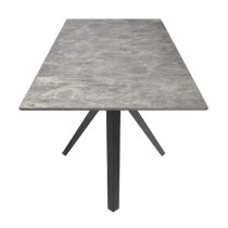 Vashon Ceramic Pull Out Extending Dining Table In Grey