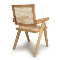 Derby Natural Rattan Wooden Dining Chairs In Pair