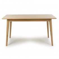 Denton Wooden Rectangular Dining Table In Oak