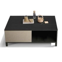 Venice High Gloss Coffee Table In Champagne And Black