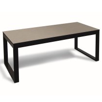 Venice Large High Gloss Dining Table In Champagne And Black