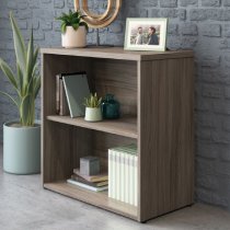 Aberdare Wooden Bookcase With 2 Shelves In Hudson Elm