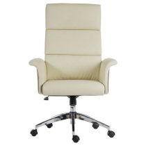 Eustis High Back Leather Home And Office Chair In Cream